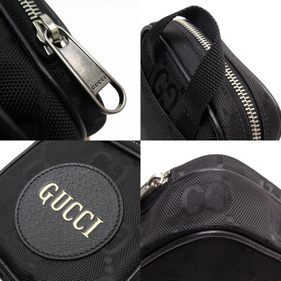 GUCCI Authentic Black Canvas Shoulder Bag - Picture 4 of 5